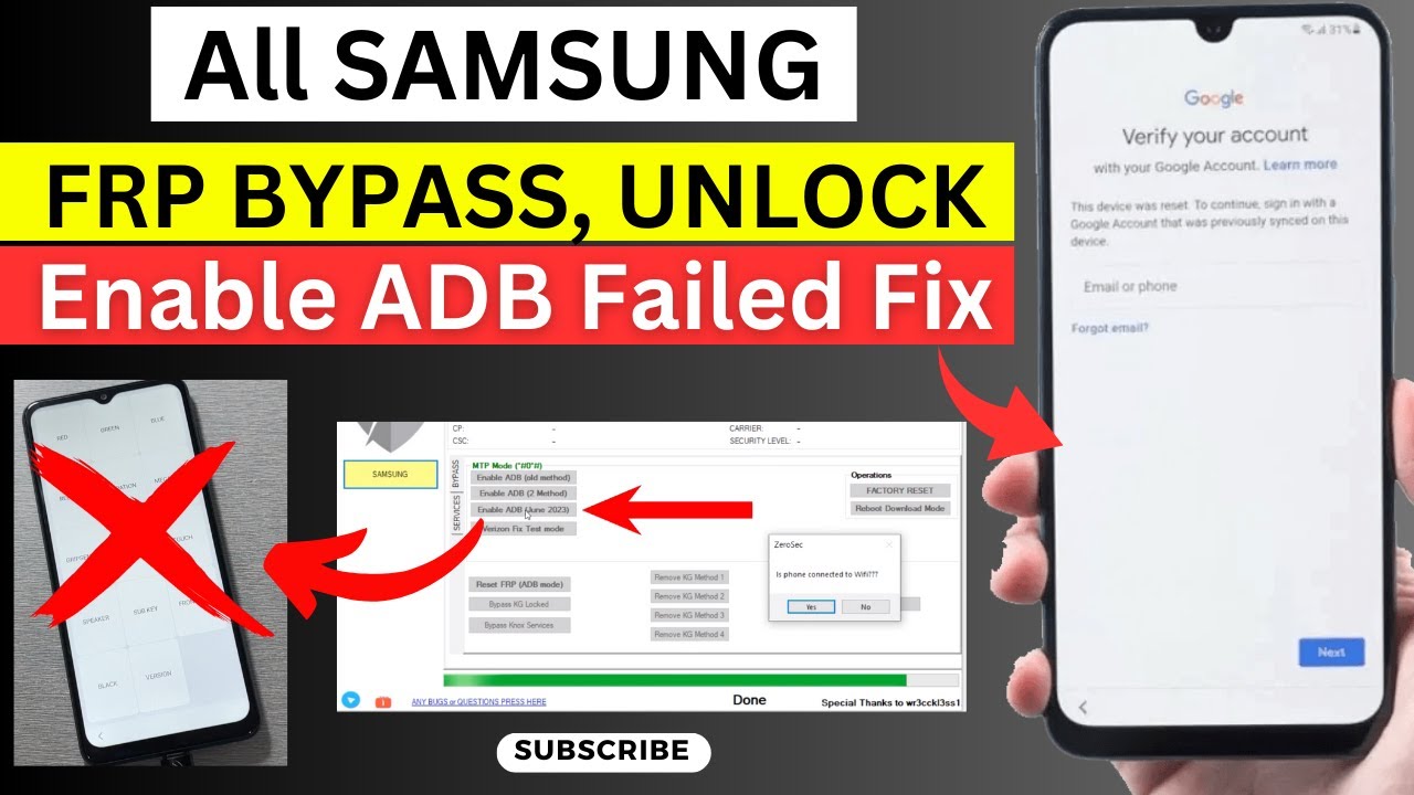 All Samsung FRP Bypass 2023 | Finally-Enable ADB Failed Fix