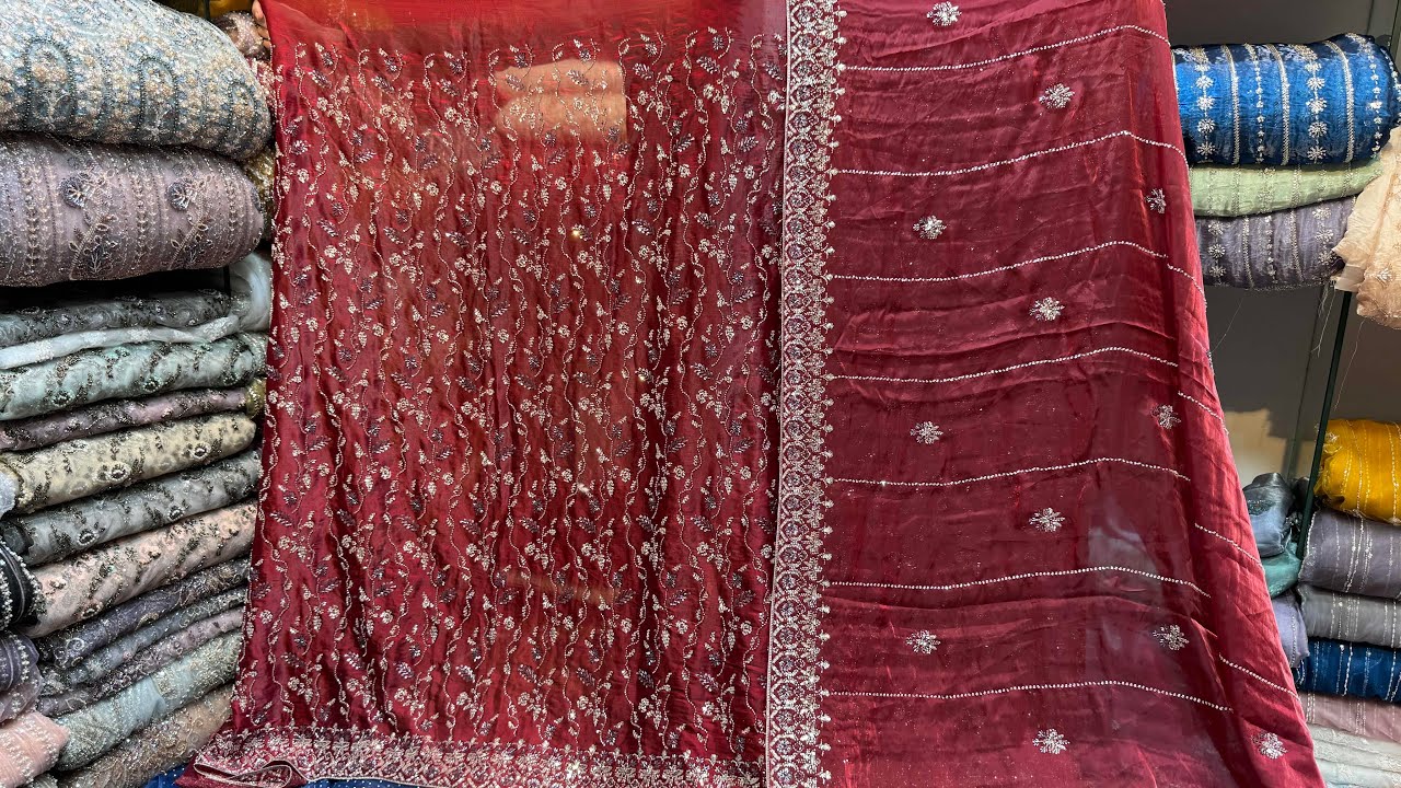 Turkish Cutdana 😱 Net Fabrics New Desighns Dubai Style Dubai Cutdana Work Net Fabric #ukbridals