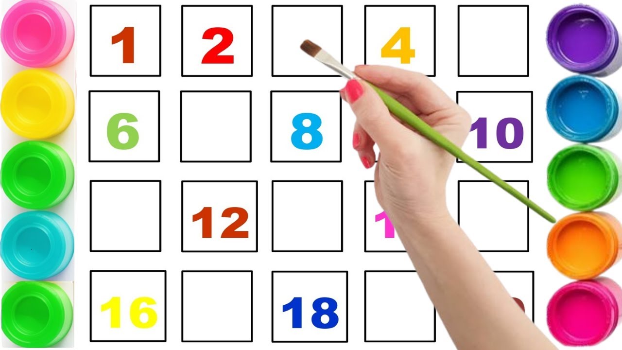 बच्चों के लिए Missing Numbers 1 से 20 | गुम हुए नंबर ढूंढो | Fun Math Game | Abc123 Colorful Minds