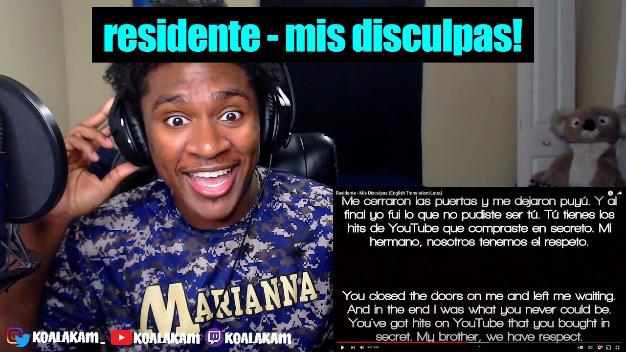 NEVER diss him! Residente - Mis Disculpas (English Subtitles) | reaction
