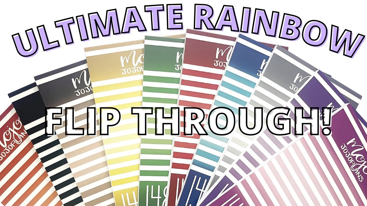 MOJO JOJOPLANS ULTIMATE RAINBOW STICKER BUNDLE FLIP THOUGH | COLORFUL BOXES STICKER BOOKS