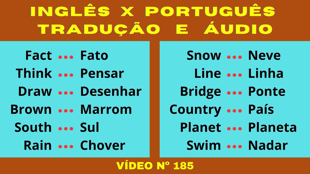 185º - PORTUGUÊS X INGLÊS ↔ Inglês com Áudio / Aprenda de Forma Simples
