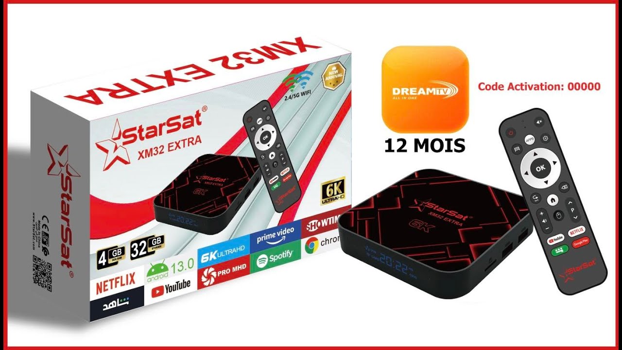 تقديم و شرح الجهاز الجديد من شركة ستارسات 💥💥StarSat XM32 Extra💥💥💥  32 g rom + 4 g ram+ 12 شهر دريم