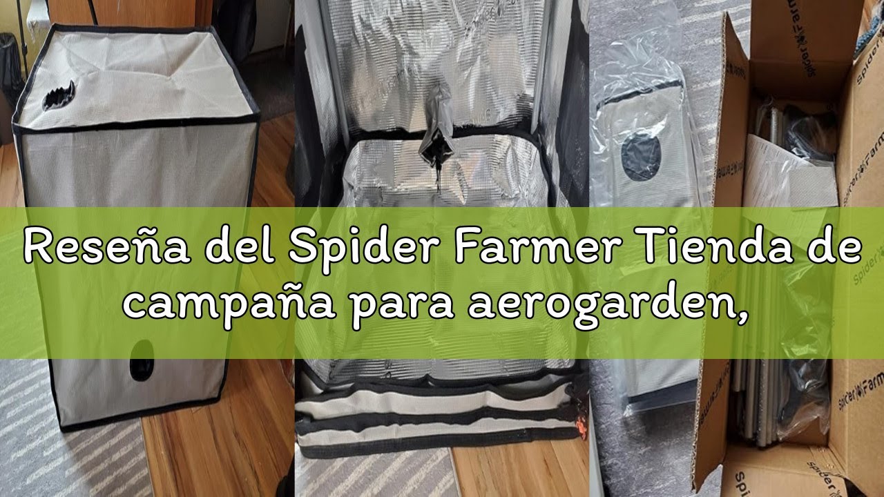 Reseña del Spider Farmer Tienda de campaña para aerogarden, sistema hidropónico 24x16x20, puerta enr