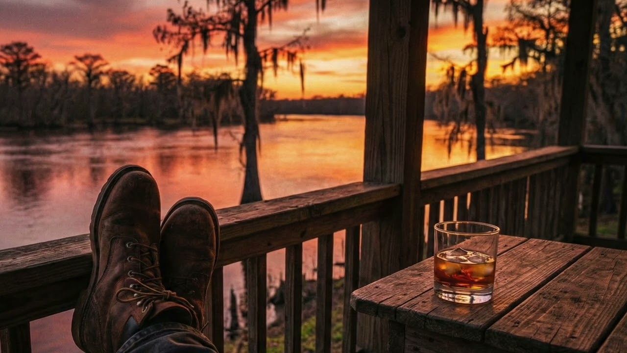 DELTA SUNSET Porchside Blues | Relaxing 70s Acoustic Swamp Rock 🎸🌅 Slow Stomp & Clap