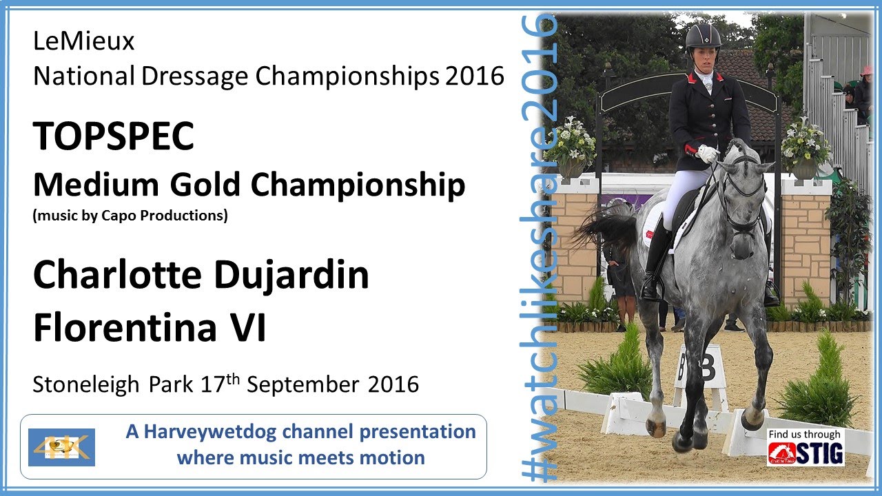 Charlotte Dujardin and Florentina Medium Gold; LeMieux National Dressage Championships 2016
