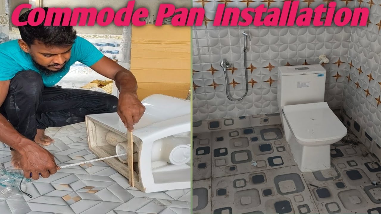 How To Install Toilet| Simpolo One Piece Commode Installation|Wc Full Form/Meaning|Commde Fitting✅✨💥
