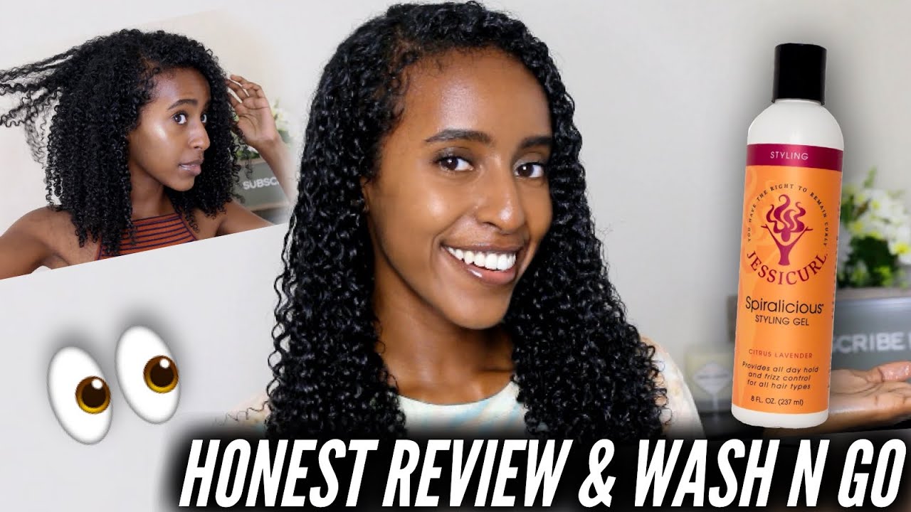 HMM... HONEST REVIEW & WASH N GO | NEW JESSICURL SPIRALICIOUS STYLING GEL | Lydia Tefera
