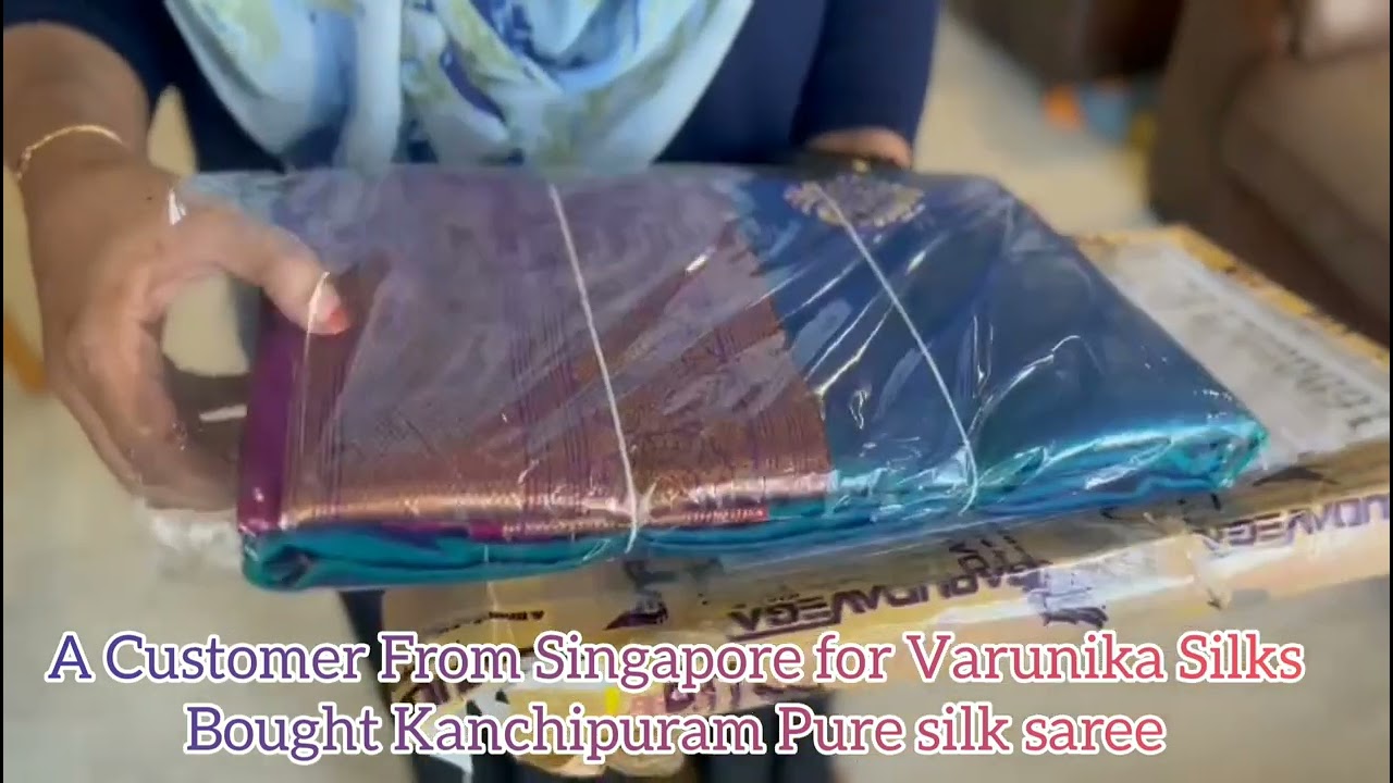Unboxing Kanchipuram Pure silk saree at Singapore | Thanks for the video Madam 🙏