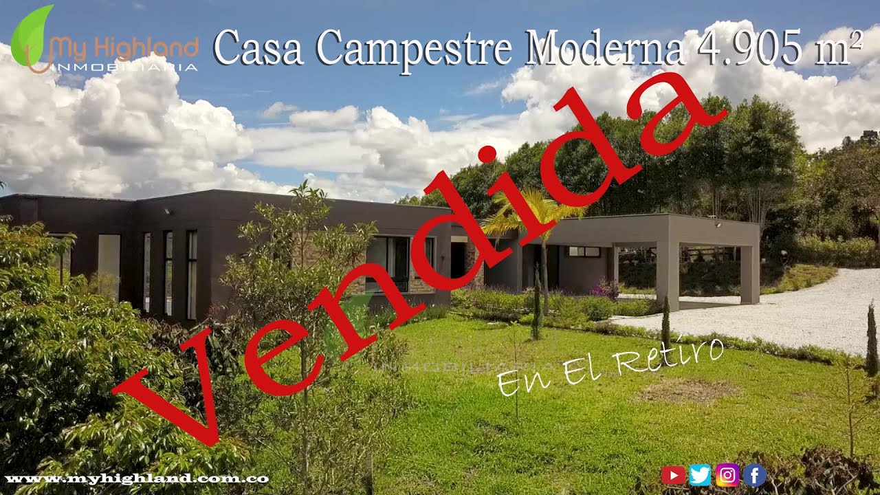 Finca Moderna 4.905 m&sup2;  El Retiro Don Diego - La Ceja