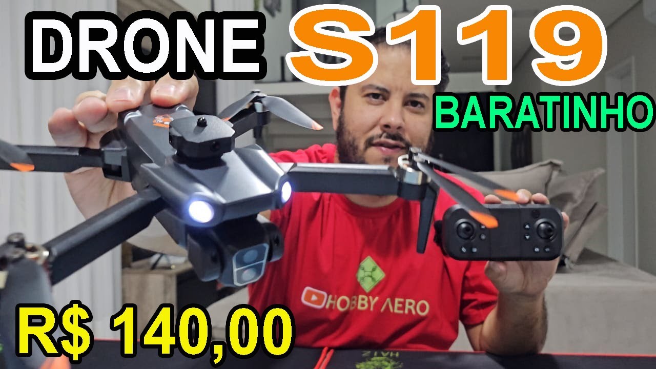 Drone S119 Como Ligar Como configurar e todas funções do controle e botões primeiro voo