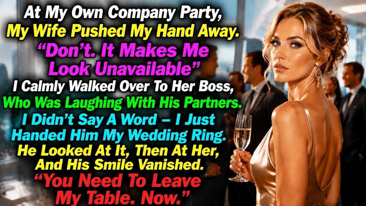 At My Own Company Party, My Wife Pushed My Hand Away. 