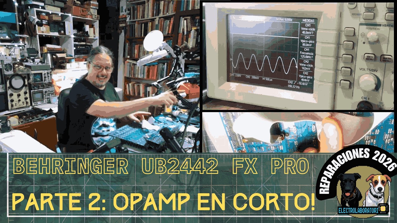 :: Behringer UB 2442FX PRO 2 :: PARTE 2 - Doble OpAmp en corto!
