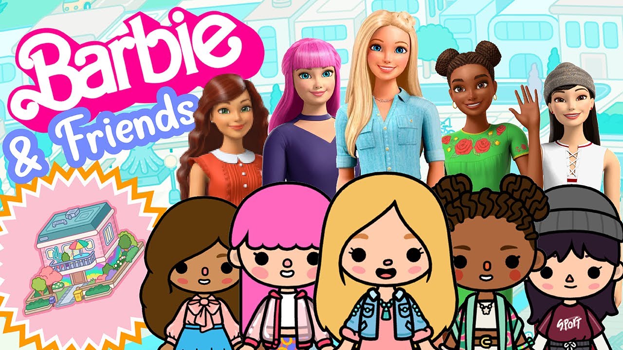 Barbie & Friends Dorm NEON RAINBOW Cute PINK House 💖🌈 TOCA BOCA House Ideas | Toca Life World