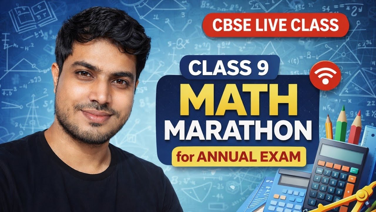 Class 9 Maths Marathon 2026 🔥 | Full Syllabus Revision in One Shot | CBSE Annual Exam
