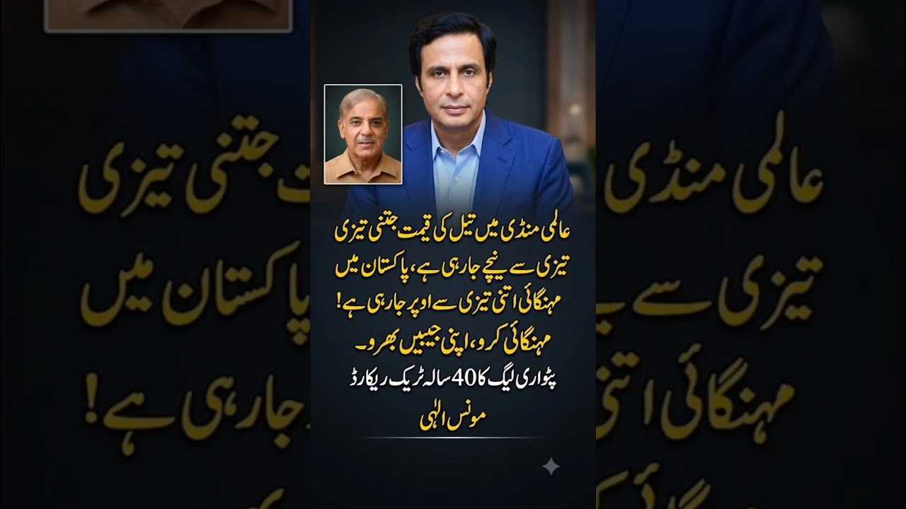 Oil Prices Falling Globally, Inflation Rising in Pakistan | Moonis Elahi Statement