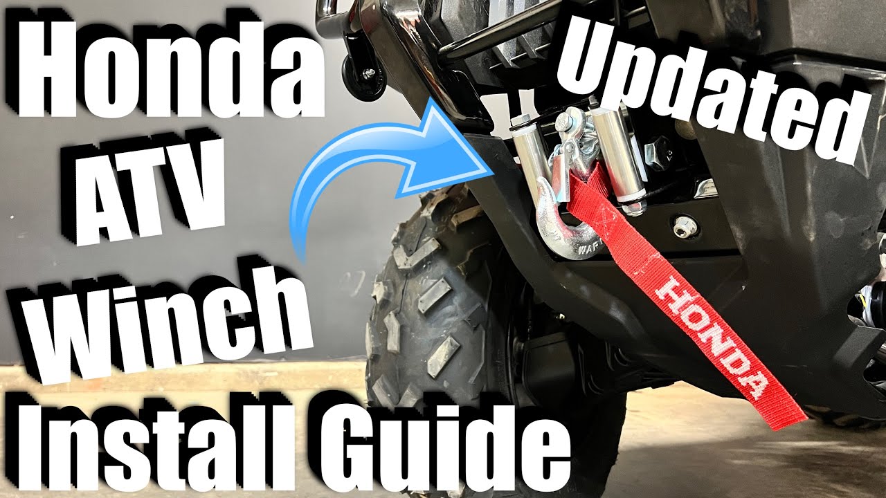 How To Install A Warn Winch HONDA TRX 520 / 420 / MAX'S MOTO SHOP