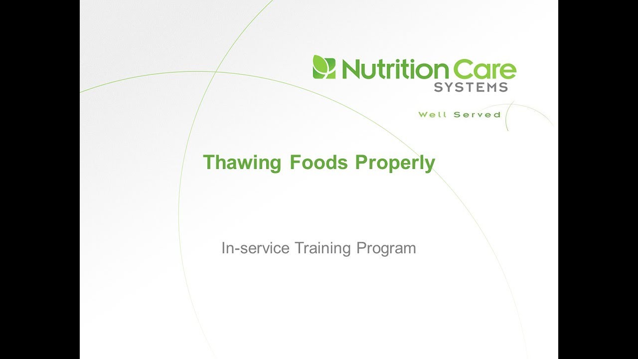 Thawing Foods Properly