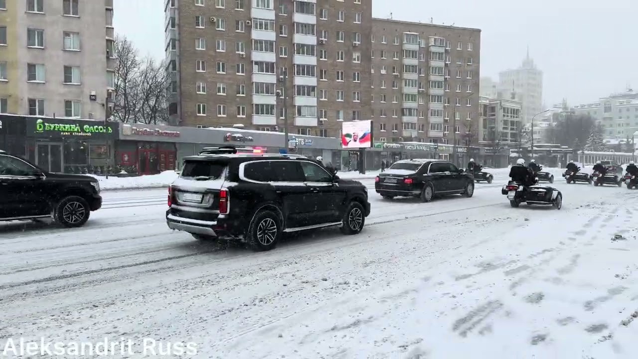 Кортеж с президентом ОАЭ. Январь 2026. 