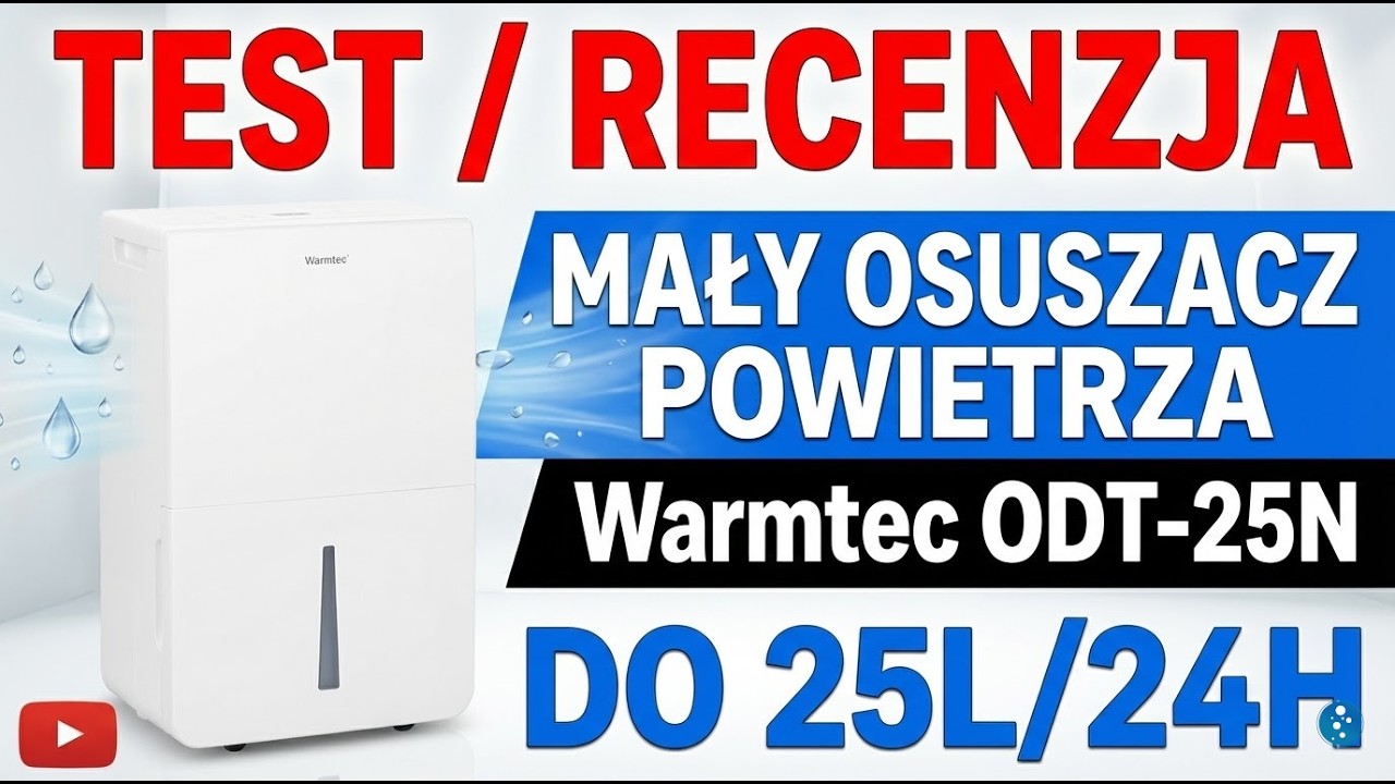 TEST / Recenzja małego osuszacza powietrza Warmtec ODT-25N do 25l/24h