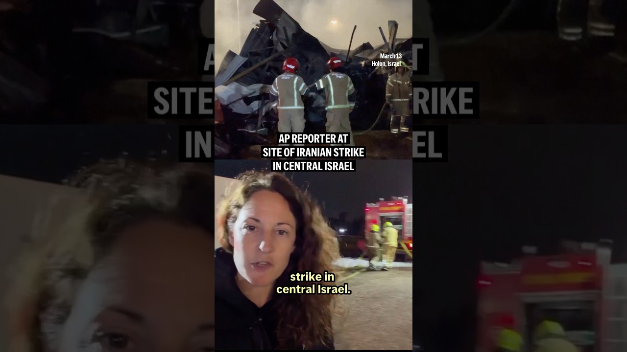 AP Reporter at site of Iranian strike in Central Israel