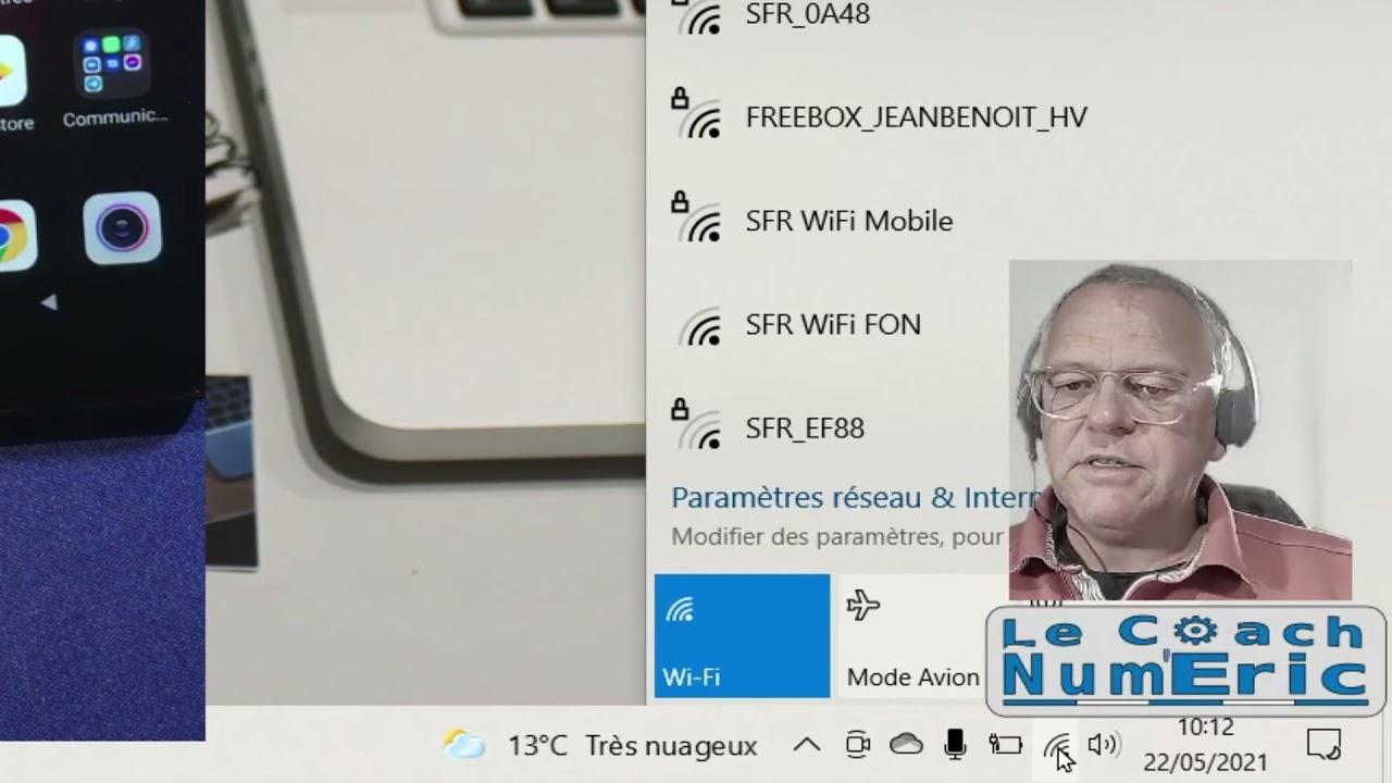 Comment partager, en Wifi,  la 4G/5G de son smarphone Android vers son PC Windows.