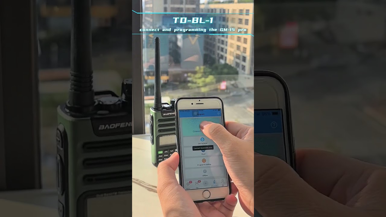 Baofeng GM-15 Pro connects to a mobile phone for programming #hamradio #smartphone #tidradio #tools