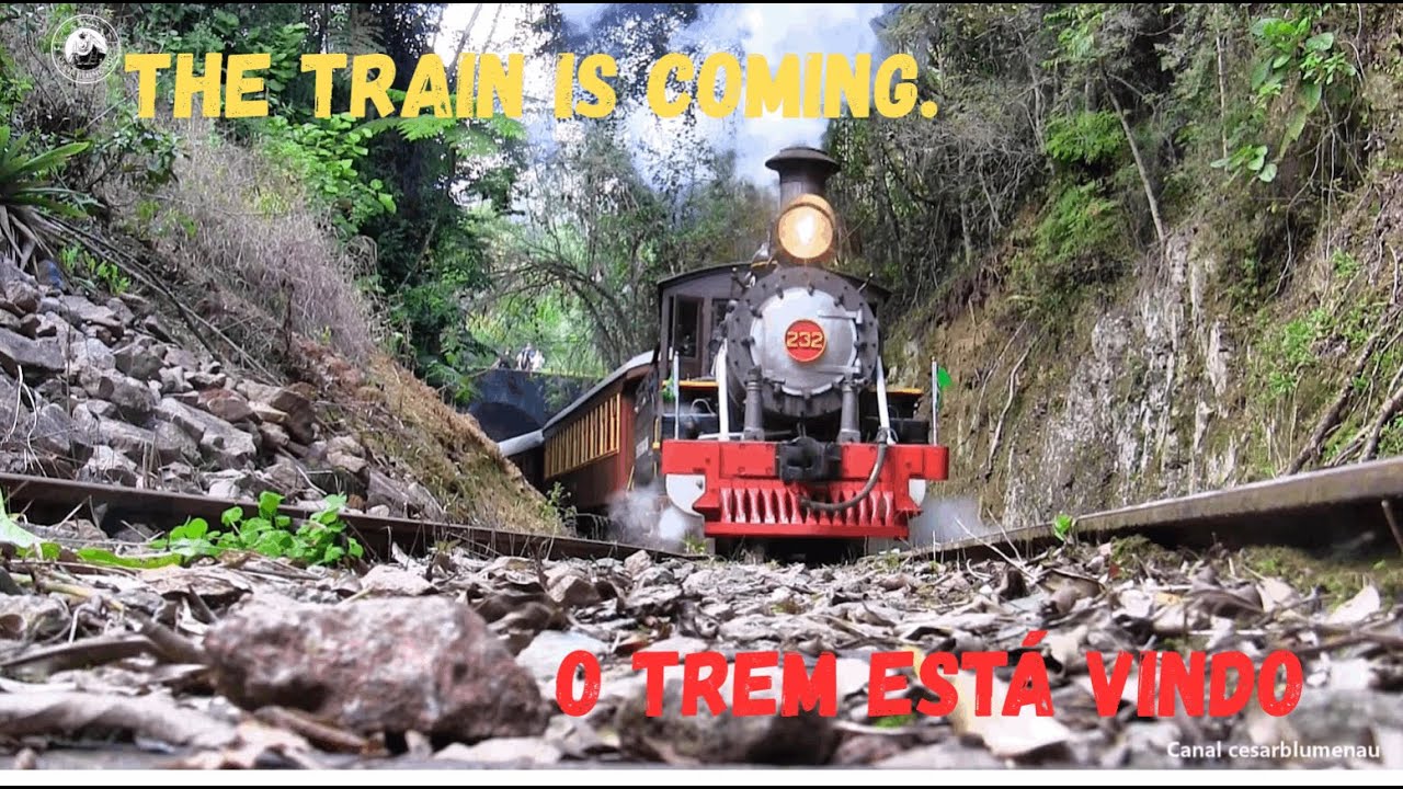🇧🇷  O Trem est&aacute; chegando / The train is arriving - Subida - Api&uacute;na/SC - 2025 -.(Brasil) #steamtrain