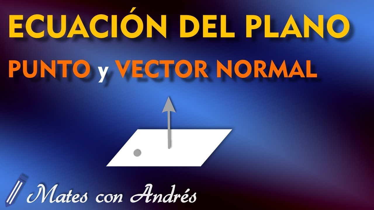 Ecuación del PLANO que pasa por un PUNTO y tiene un VECTOR NORMAL