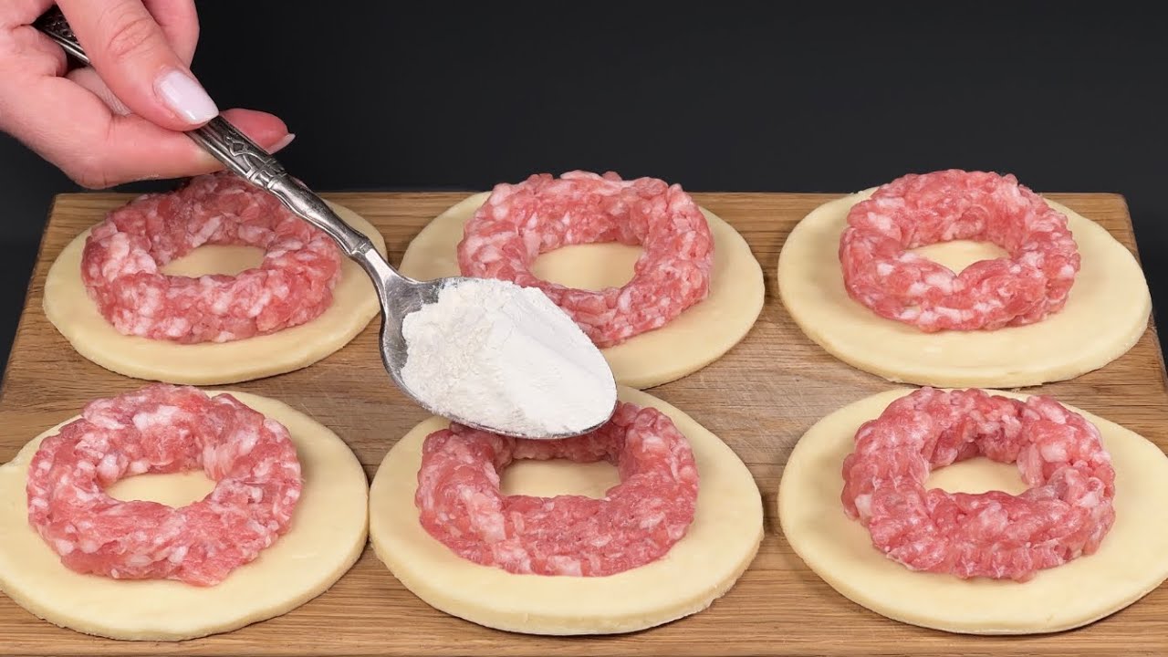 ❗Königliche Vorspeise aus Blätterteig mit Hackfleisch!Dieses Gericht wird jeden sofort beeindrucken!