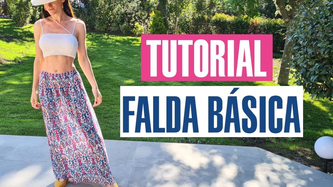 C&oacute;mo coser una falda (pollera) larga. Sin patrones/ moldes. Curso tutorial f&aacute;cil paso a paso.