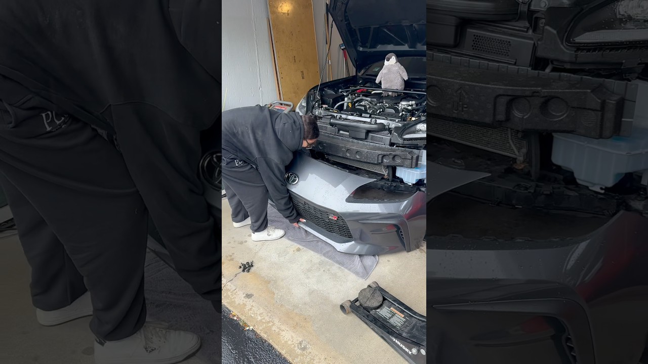 Front bumper is off