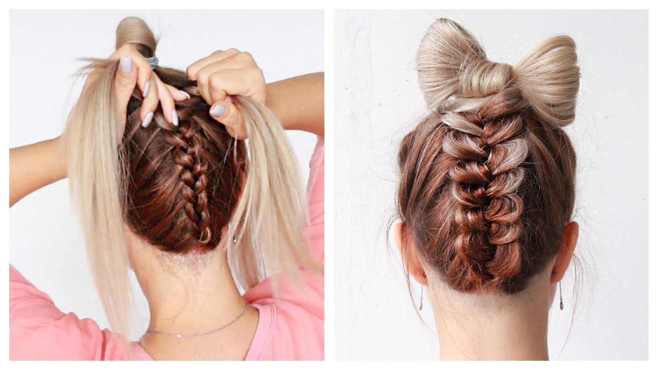 😱 Upside Down Dutch Braid The Easy Way! DIY Tutorial 😱 Wedding Prom Updo Hair Tutorial