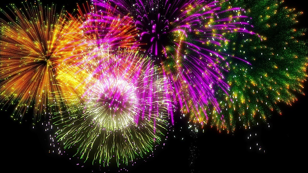 NO SOUND 🎆 Colorful Fireworks Background Loop 2026 | 8 Hours 4K VJ Visuals for New Year Party