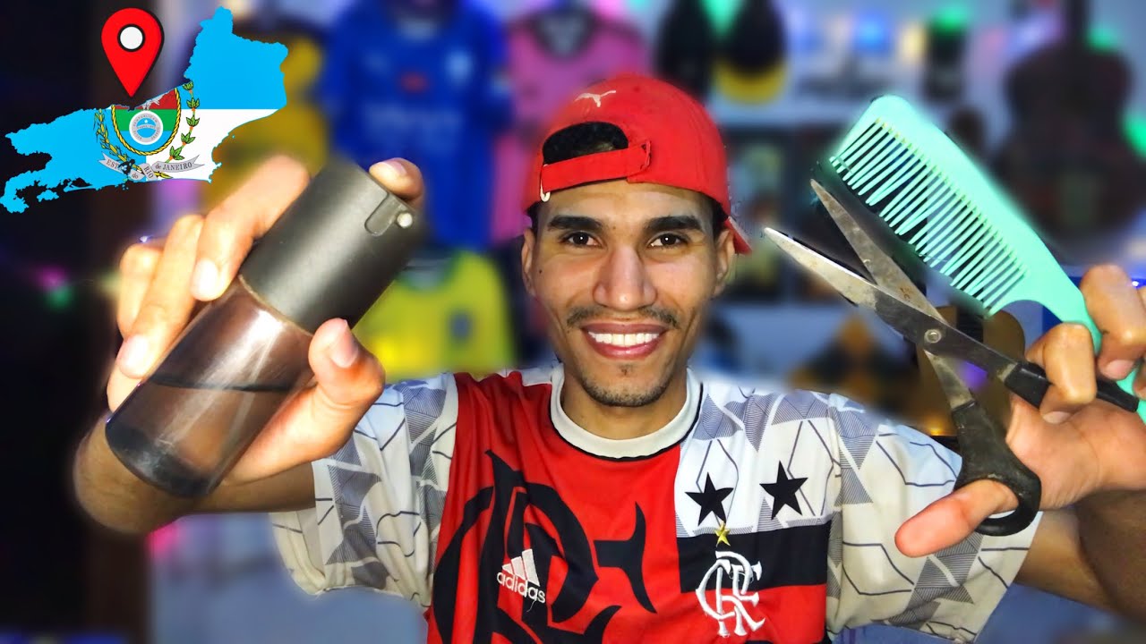 ASMR - BARBEIRO CRIA DO RJ CORTANDO O SEU CABELO!