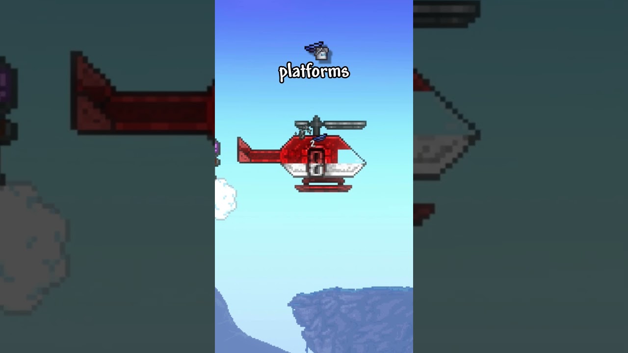 Краткие советы по сборке вертолёта в Terraria 🚁 #terraria
