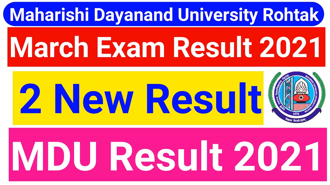MDU 2 New Result 2021 || MDU Latest Result || MDU March 2021 Exam Result || #mduresult