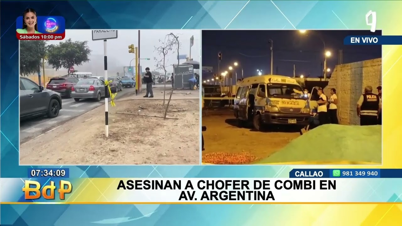 Callao: asesinan a balazos a chofer de combi en la avenida Argentina