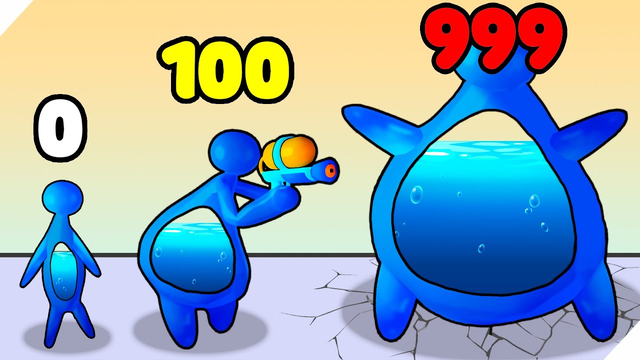 🌞ЭВОЛЮЦИЯ ВОДЯНОГО ЧЕЛОВЕЧКА, МАКСИМАЛЬНЫЙ УРОВЕНЬ!  Water Race 3D - Squirt Gun