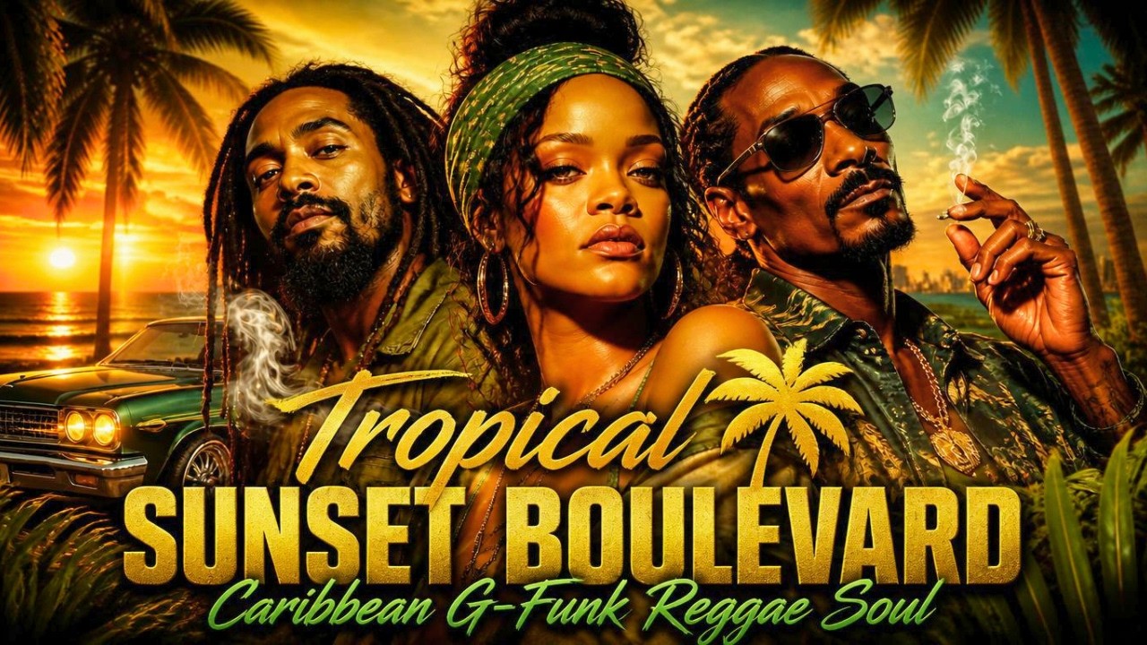 Tropical Sunset Boulevard 🌴 Caribbean G-Funk Reggae Soul Mix (Damian Marley x Snoop Dogg x Rihanna)