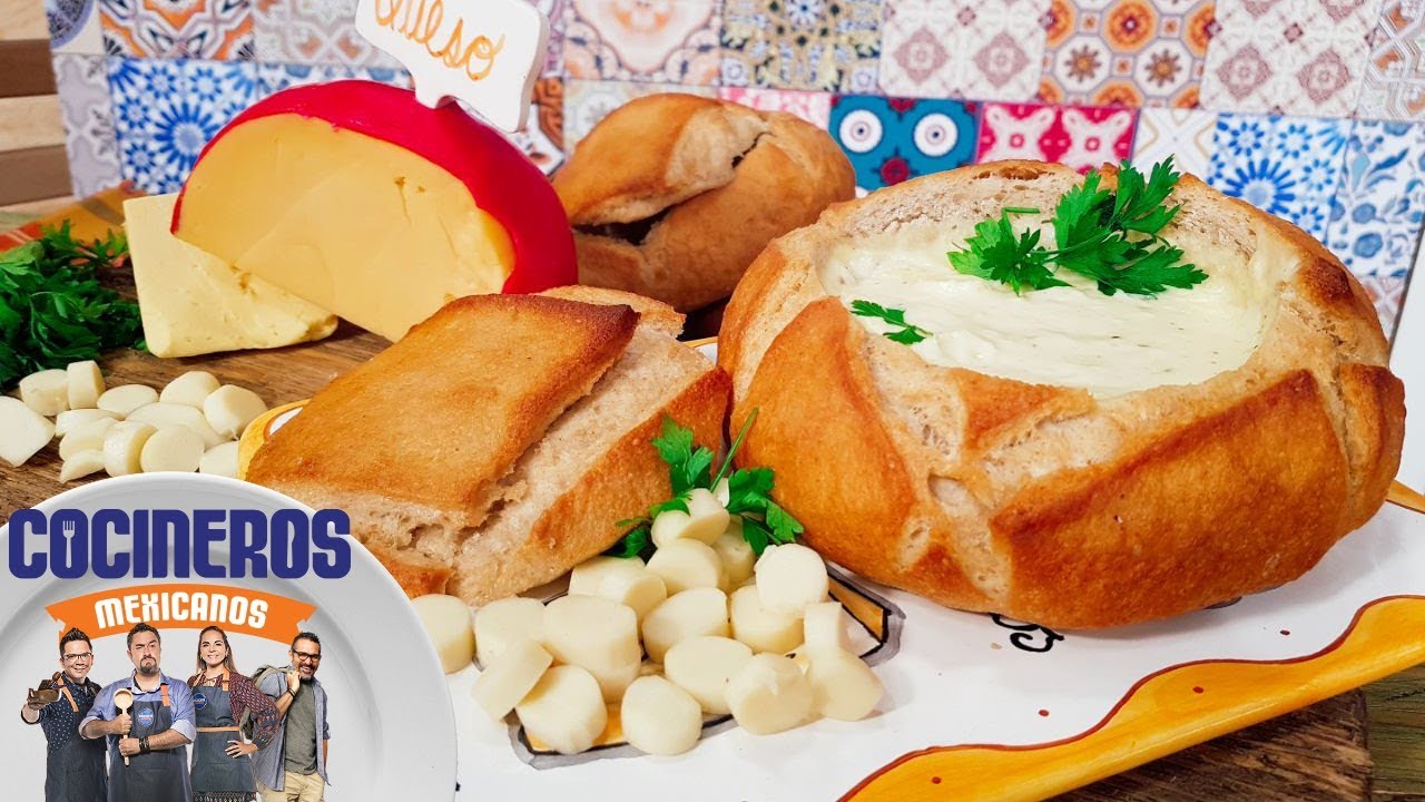 Receta: Crema de queso en pan campesino | Cocineros Mexicanos