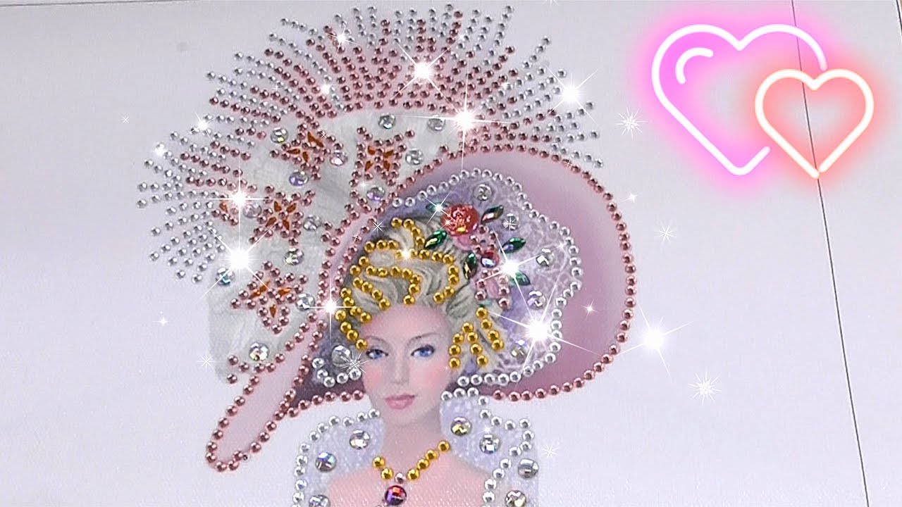 DIAMOND ART ALL CRYSTAL PINK 1930 BEAUTY