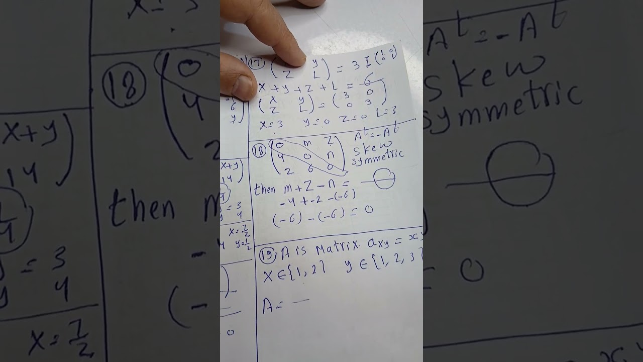 Secondary one Exercise on matrix @asadsaleh480