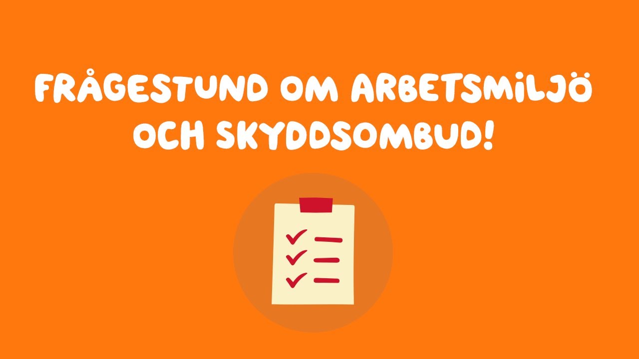 Frågestund om arbetsmiljö och skyddsombud