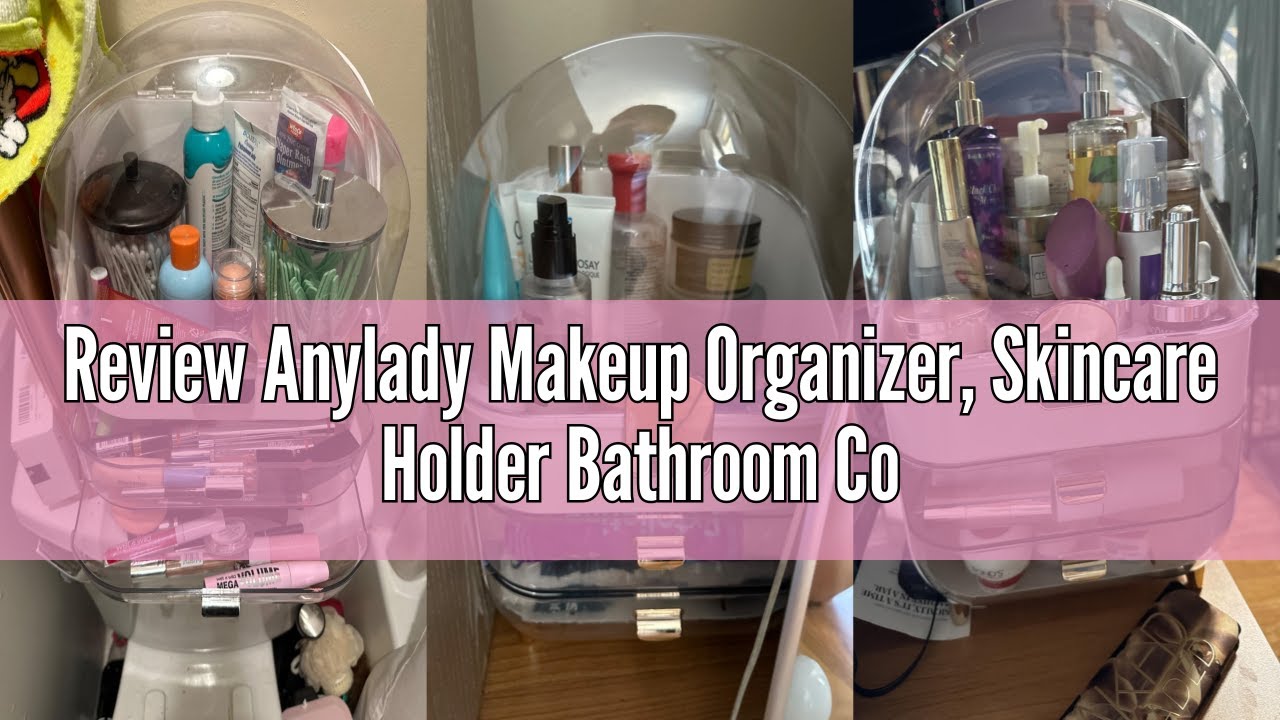 Review Anylady Makeup Organizer, Skincare Holder Bathroom Counter Organizer, Storage Box Cosmetic Di