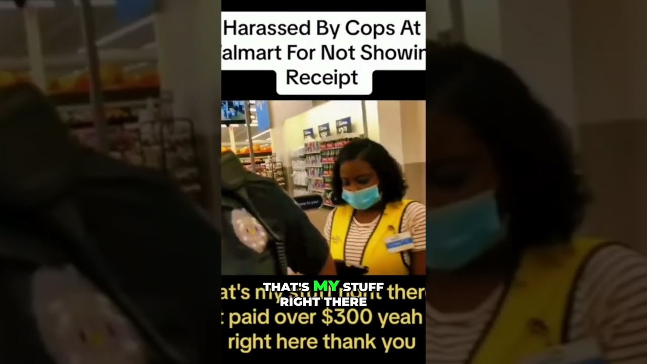 Охранник Walmart отбирает тележку у покупателя на парковке?!