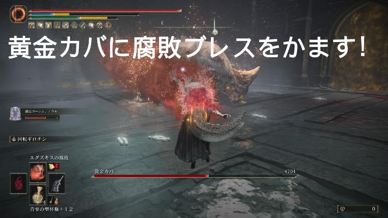 エルデンリングDLC(２周目)　黄金カバに腐敗ブレスをかます
