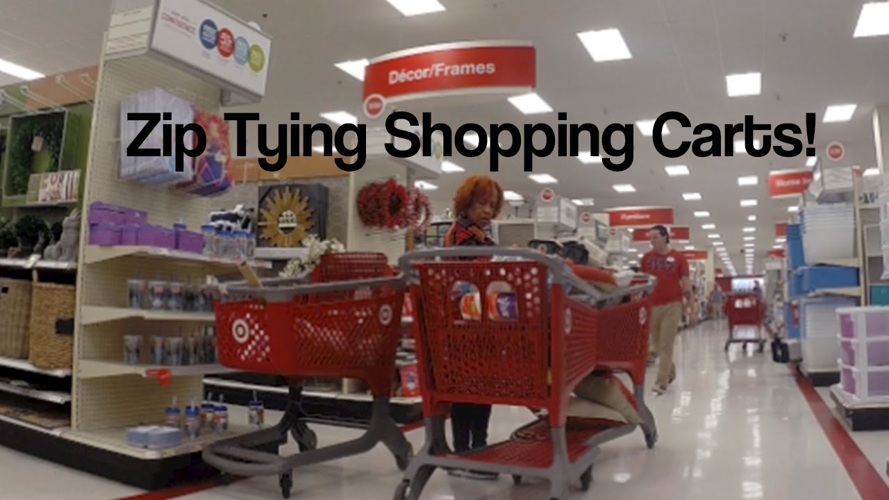 Zip Tying Shopping Carts Together!
