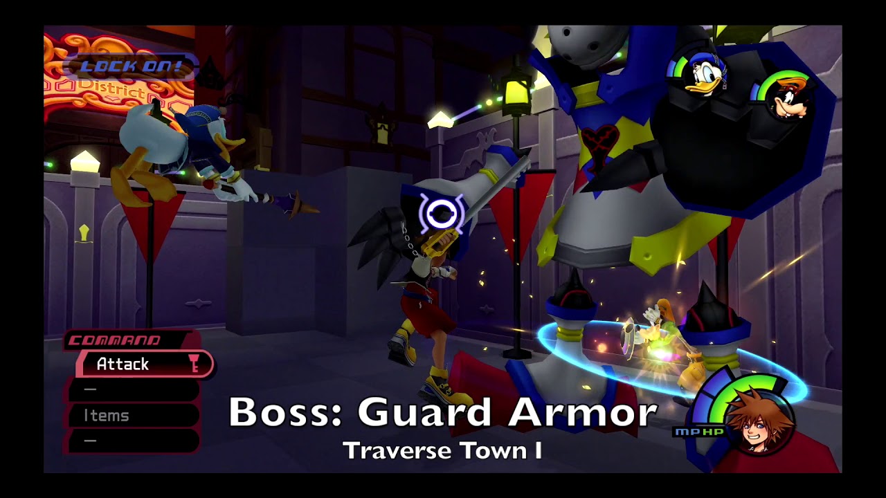 KH Final Mix (KH HD I.5 + II.5 ReMIX - PS4) - Traverse Town I - Boss: Guard Armor