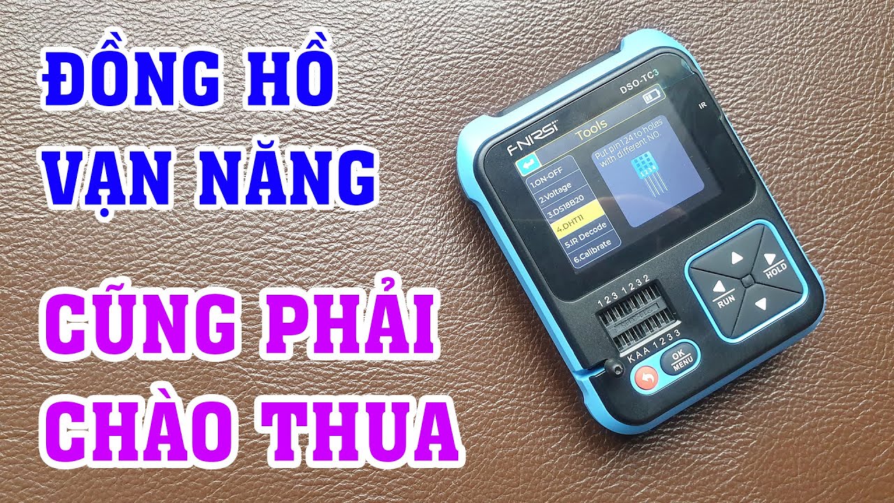 Nó có những tính năng mà đồng hồ vạn năng không làm được. Kiểm tra linh kiện đa năng Fnirsi DSO-TC3